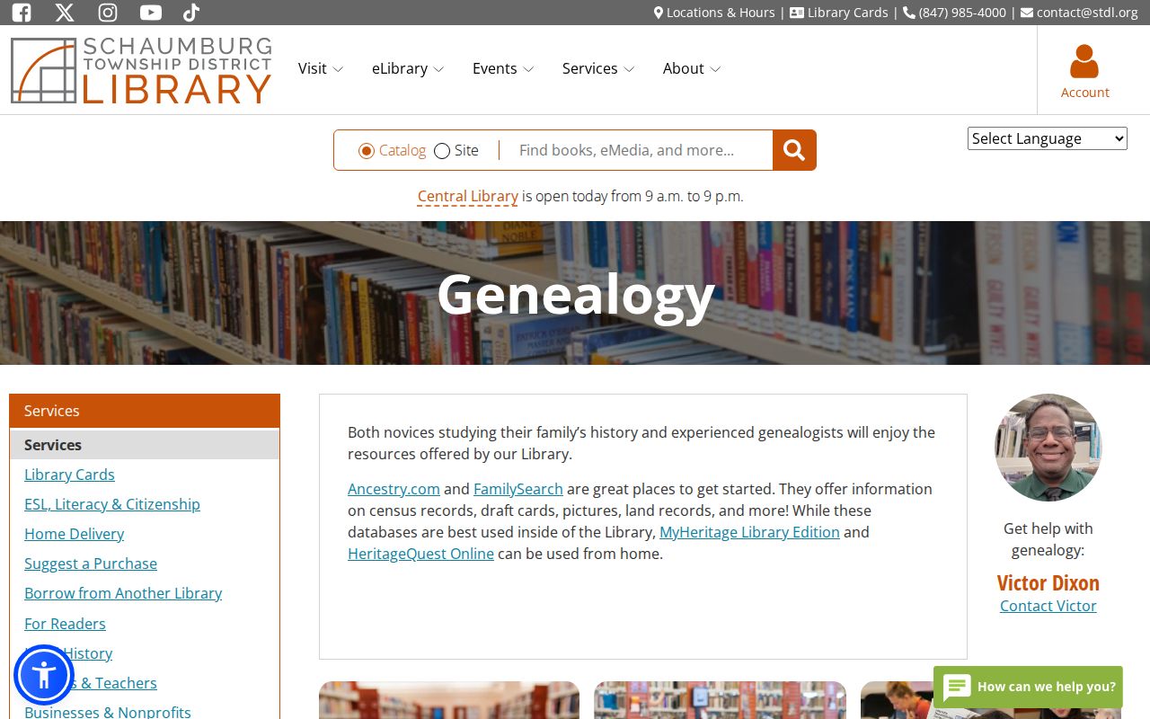 Schaumburg city directory Library genealogy collections