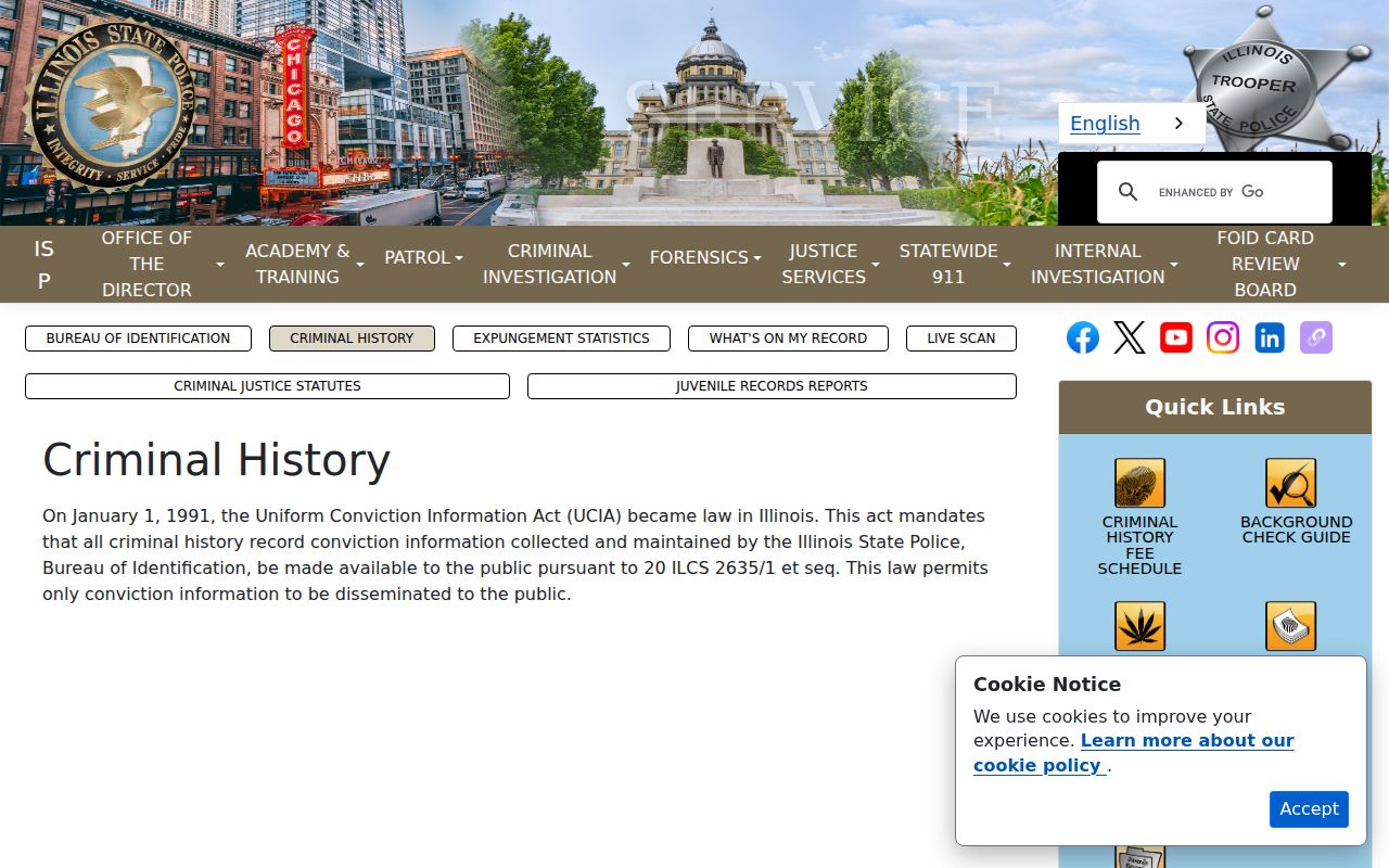 Schaumburg resident lookup information from Illinois criminal history records
