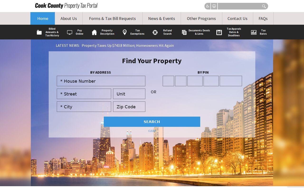 Schaumburg street directory Cook property tax search