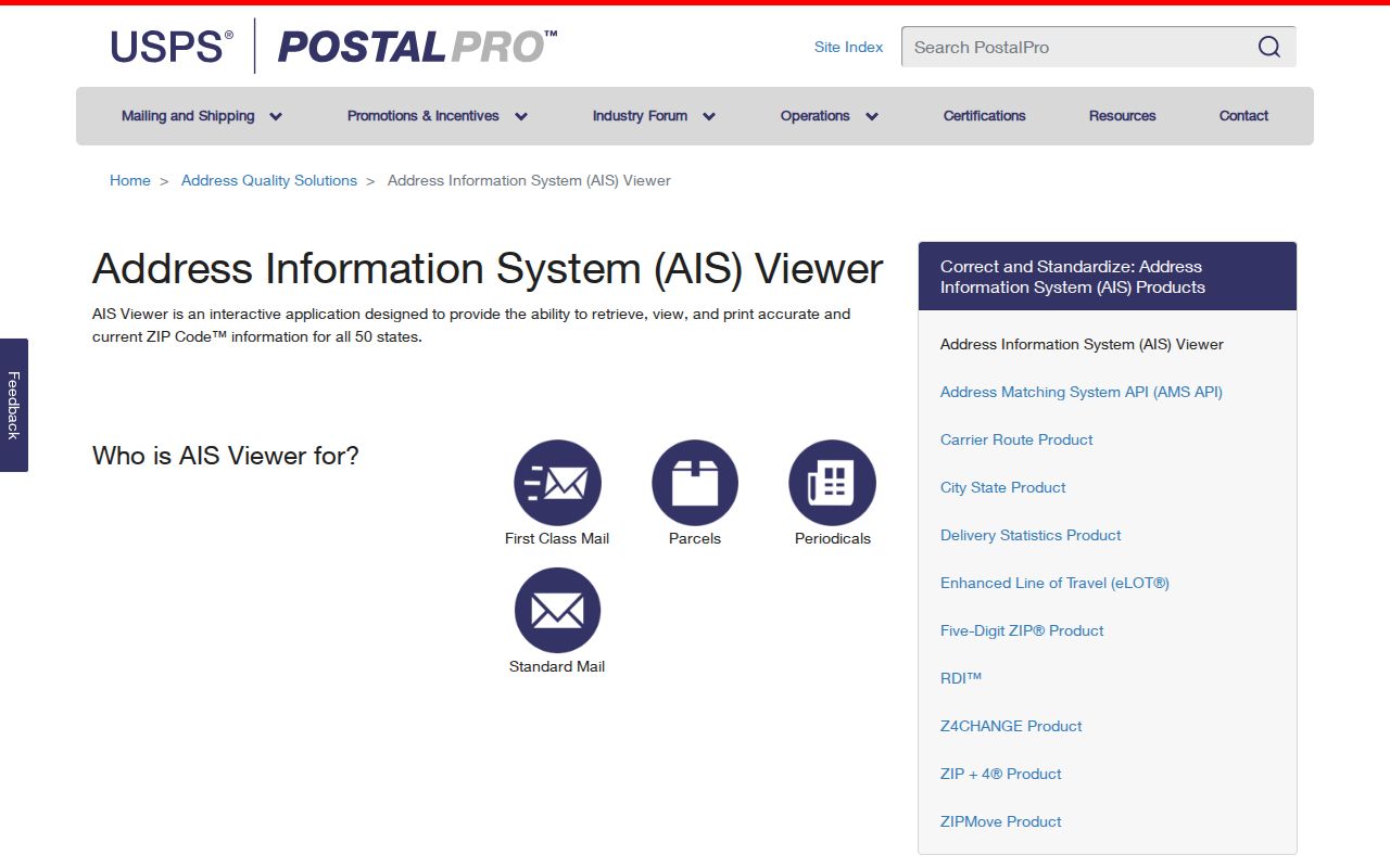 Schaumburg ZIP code directory view of USPS address information tools